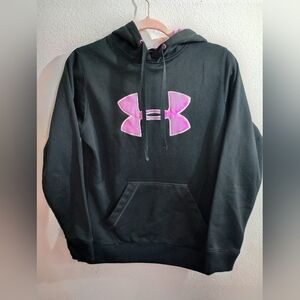Under Armour Black‎ Hoodie with Pink Logo